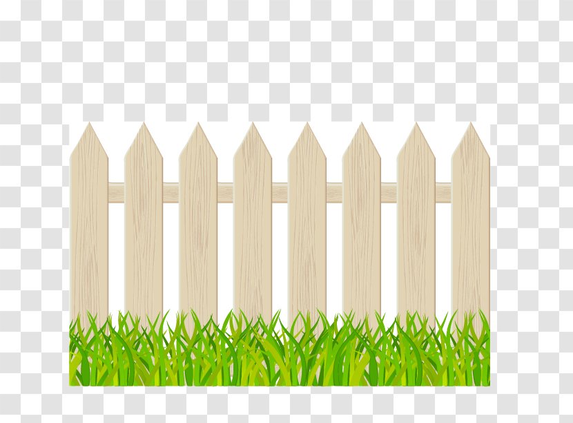Picket Fence Wood Agricultural Fencing - Grass Transparent PNG