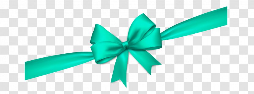 Ribbon Green Gift Wrapping - Pongee - Vector Painted Satin Bow Transparent PNG