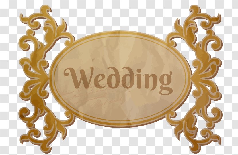 Ornament Wedding Clip Art - Scrapbooking - Vector Gold Theme Box Transparent PNG