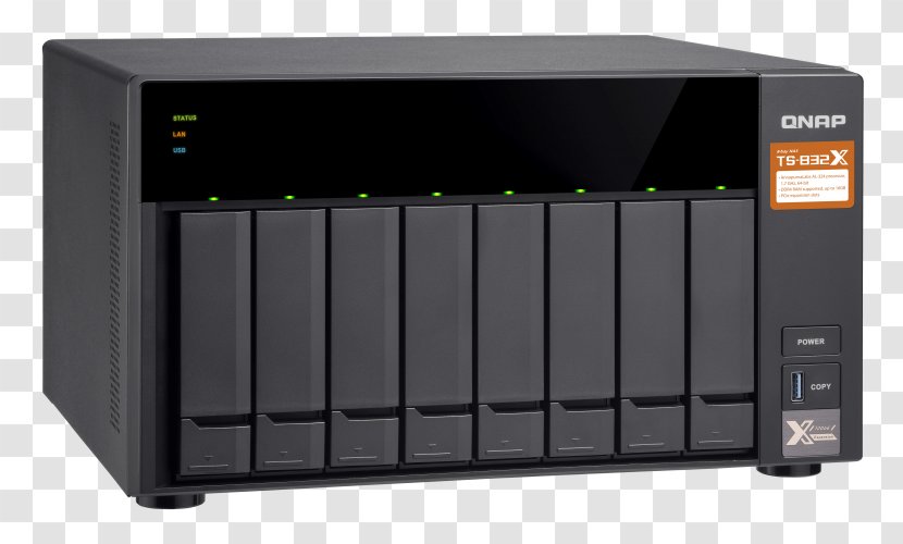 QNAP Desktop NAS TS-873-4G 8-Bay Network Storage Systems Systems, Inc. PCI Express Central Processing Unit - Qnap 8bay Diskless Nas - Enewsletter Transparent PNG