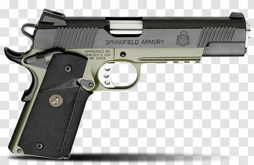 Springfield Armory .45 ACP M1911 Pistol Firearm - Remington 1911 R1 - Handgun Transparent PNG