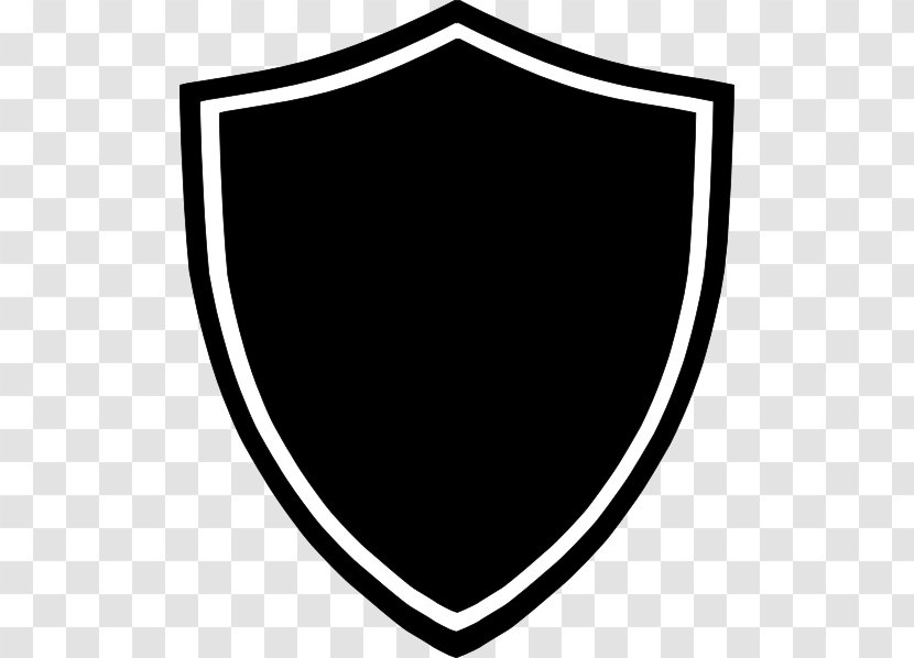 Logo Shield Clip Art - Monochrome - Black Transparent PNG