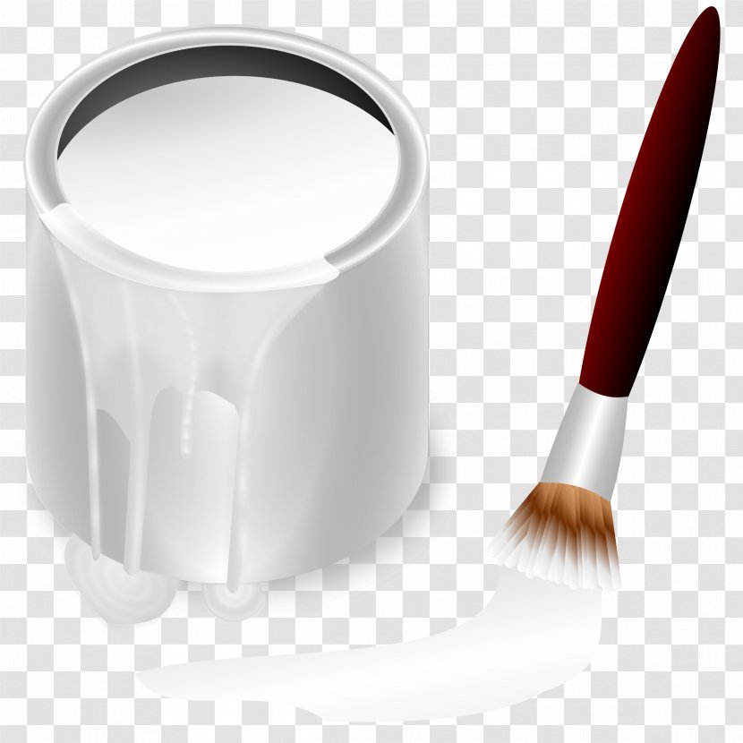 Paintbrush Painting Clip Art - Bucket - White Cliparts Transparent PNG