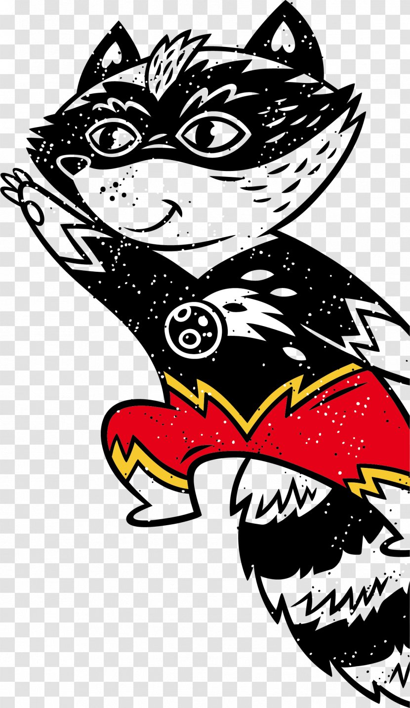 Superhero Stock Photography Illustration - Costume - Vector Hand Painted Black Cat Sheriff Transparent PNG