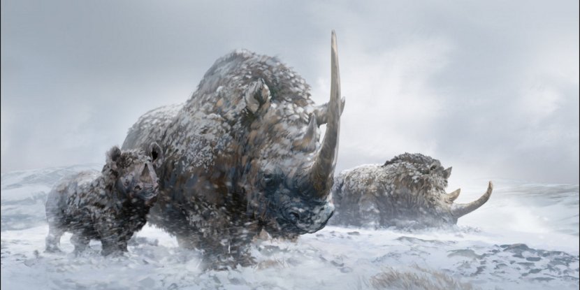 Prehistory Elasmotherium Prehistoric Mammal Woolly Rhinoceros Animal - Extinction - Rhino Transparent PNG
