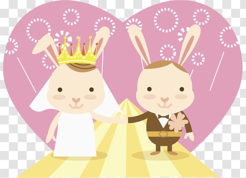 Rabbit Easter Bunny Marriage Clip Art - Wedding Photography Transparent PNG