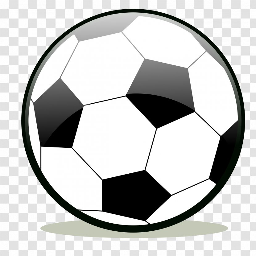 Clip Art Openclipart Vector Graphics Ball Image - Black And White - Soccer Transparent PNG