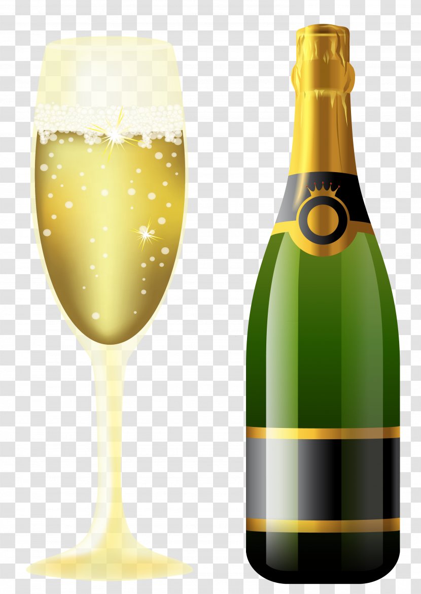 Champagne Beer Chardonnay Sparkling Wine - Bottle - Transparent Cliparts Transparent PNG