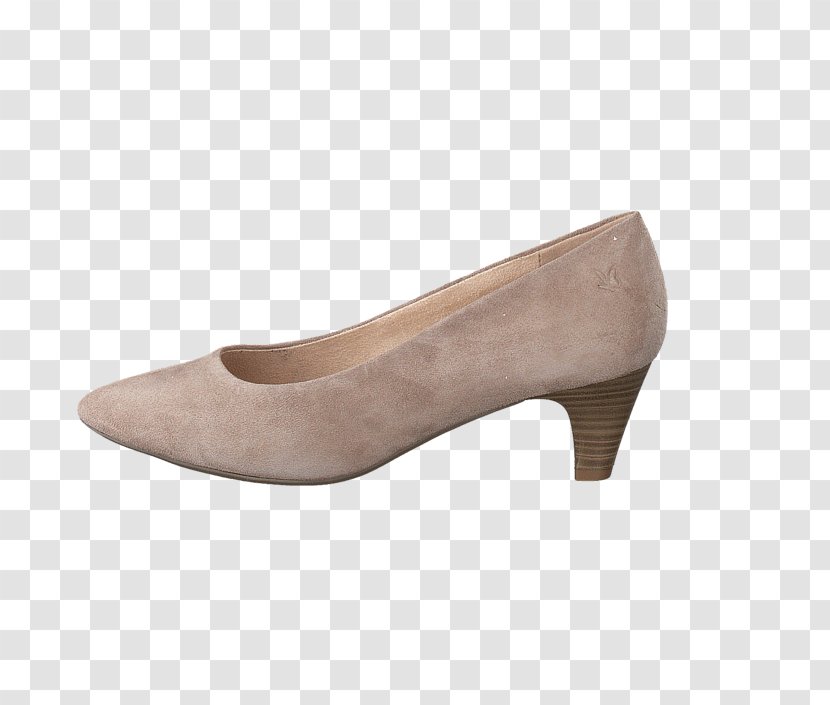 Taupe High-heeled Shoe Suede Leather - SNACKE Transparent PNG