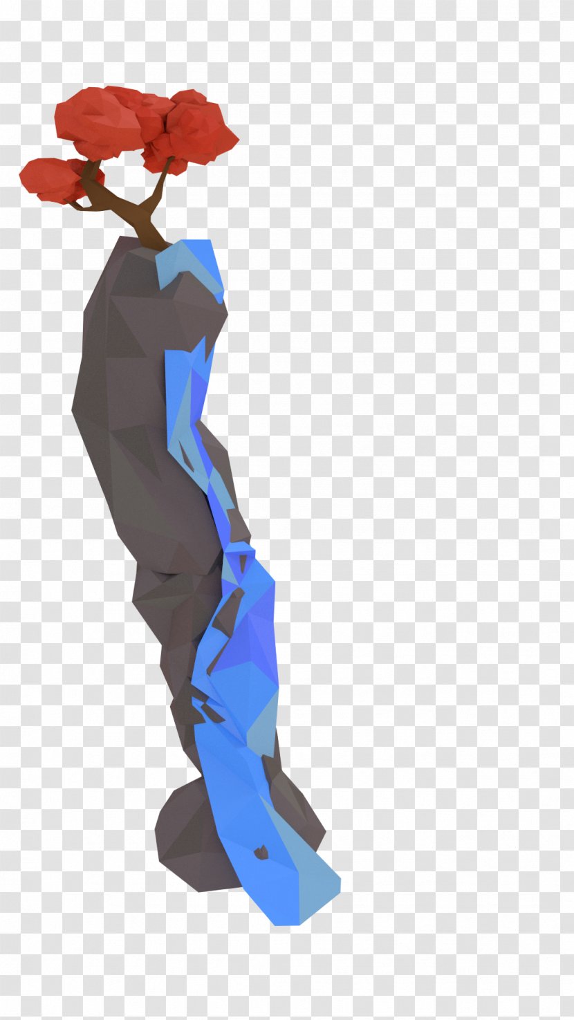 Microsoft Azure - Blue - Tree Low Poly Mask Transparent PNG