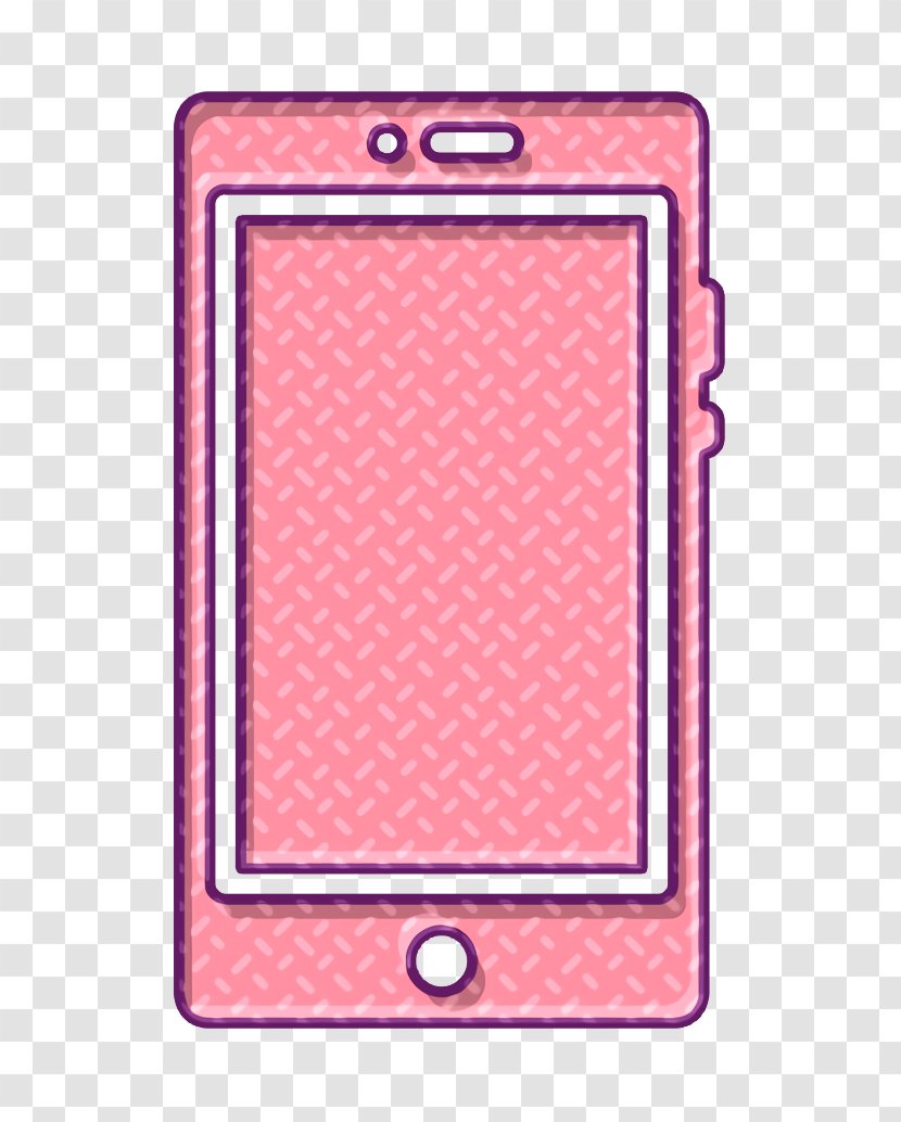 Cell Icon Communication Device - Peach - Rectangle Transparent PNG