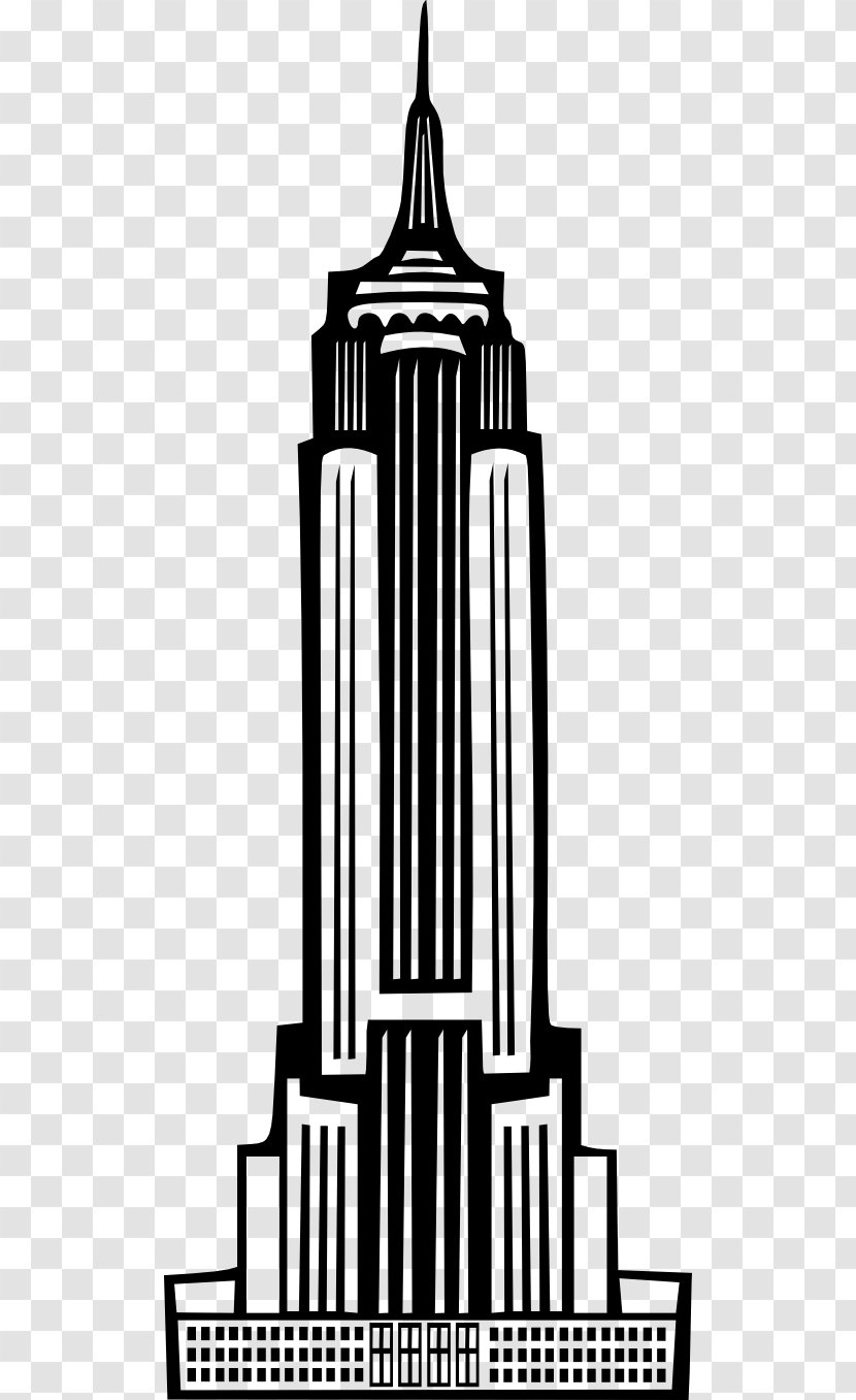 Empire State Building Rockefeller Center Clip Art - Monochrome Photography - Sugar Paste Birthday Transparent PNG