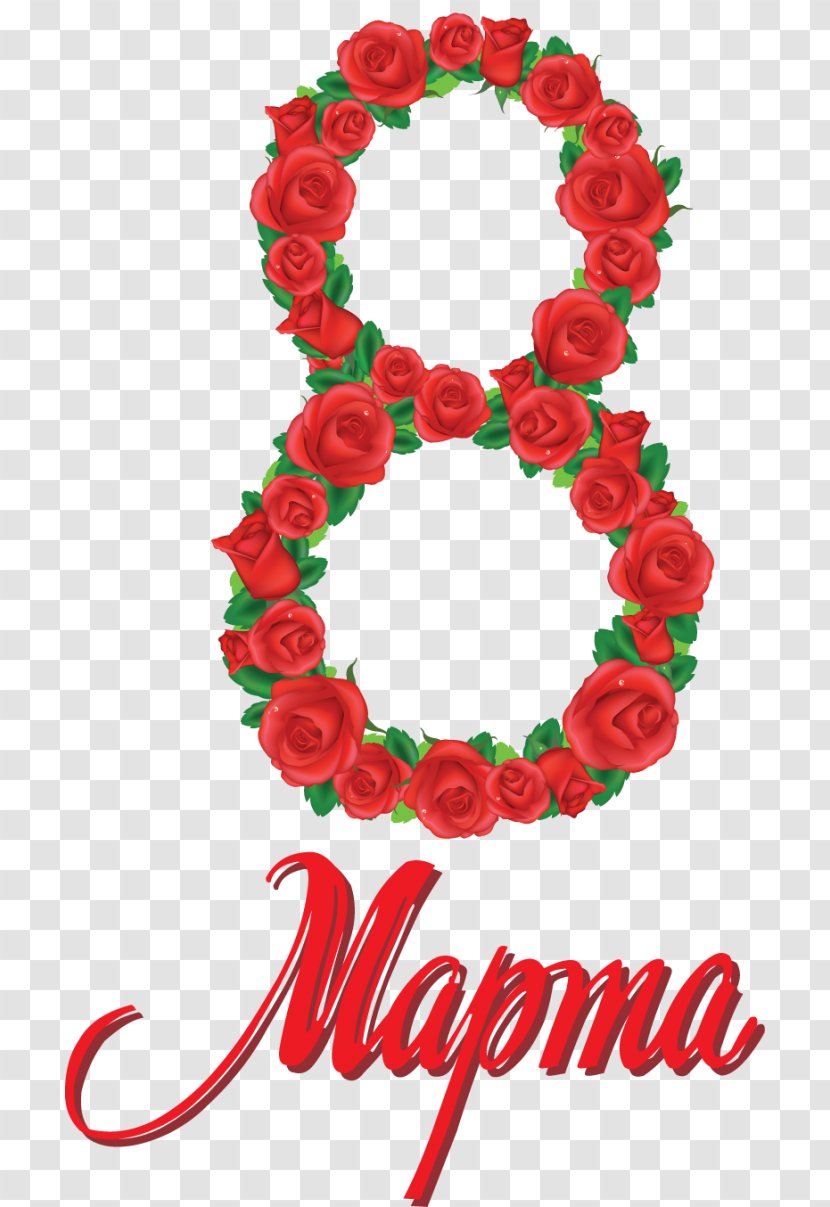 March 8 Holiday Clip Art - Decor - Wreath Transparent PNG