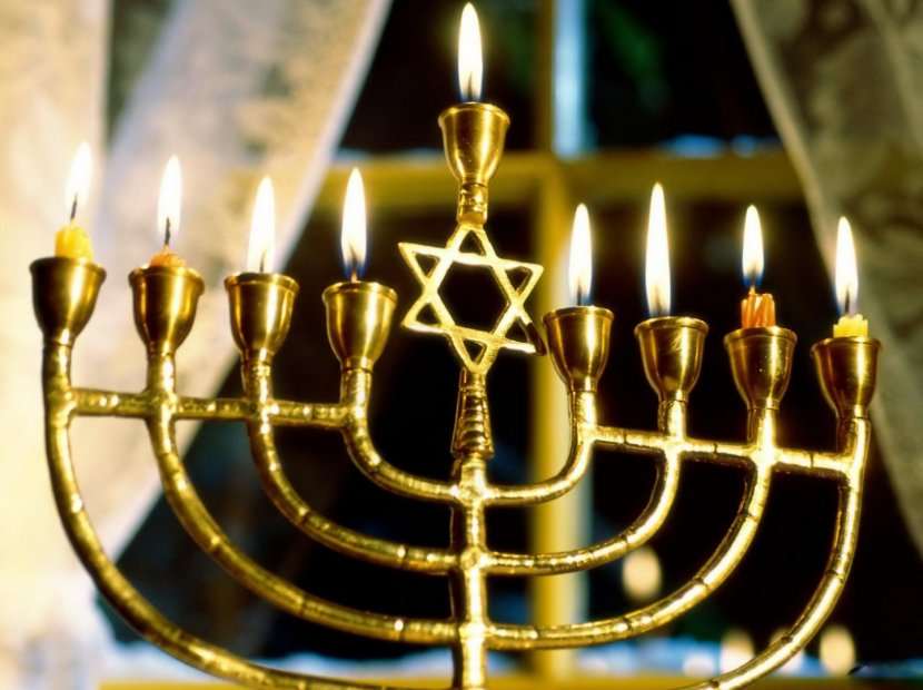 Temple In Jerusalem Menorah Hanukkah Judaism Jewish Holiday - Candlestick - Holidays Transparent PNG