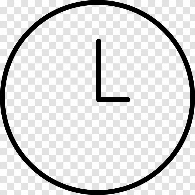Circle Line Art Angle White Font - Area - Clock Icon Transparent PNG