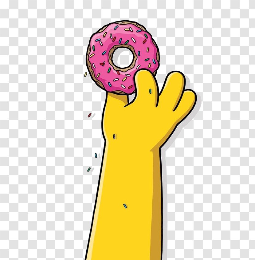 Homer Simpson Doughnut Bart Lisa Ned Flanders - Cartoon Donut Transparent PNG