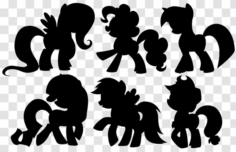 My Little Pony Rarity Rainbow Dash Pinkie Pie - Craft - Silhouettes Transparent PNG
