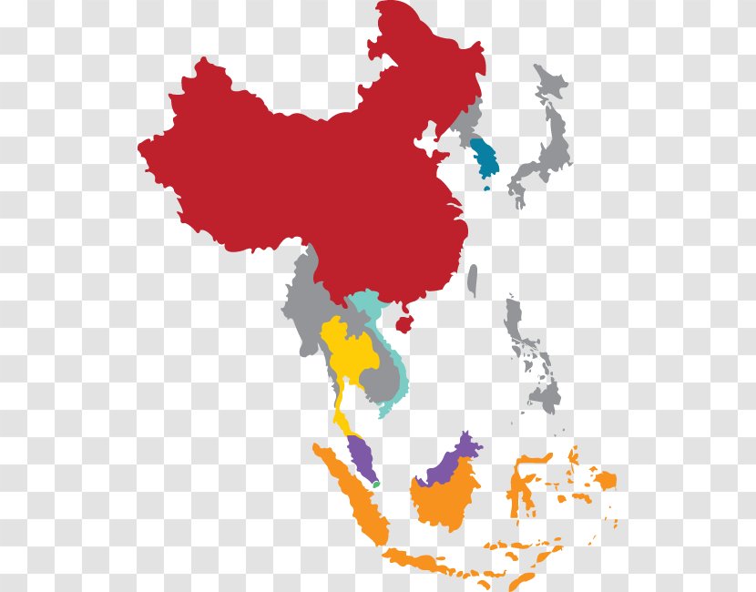 Asia World Map Image Transparent PNG