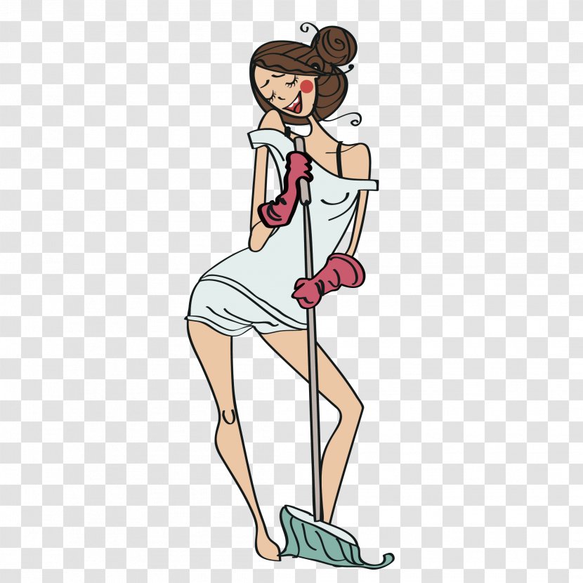 Cartoon Cleaning Drawing Illustration - Clean The Beauty Of Health Transparent PNG