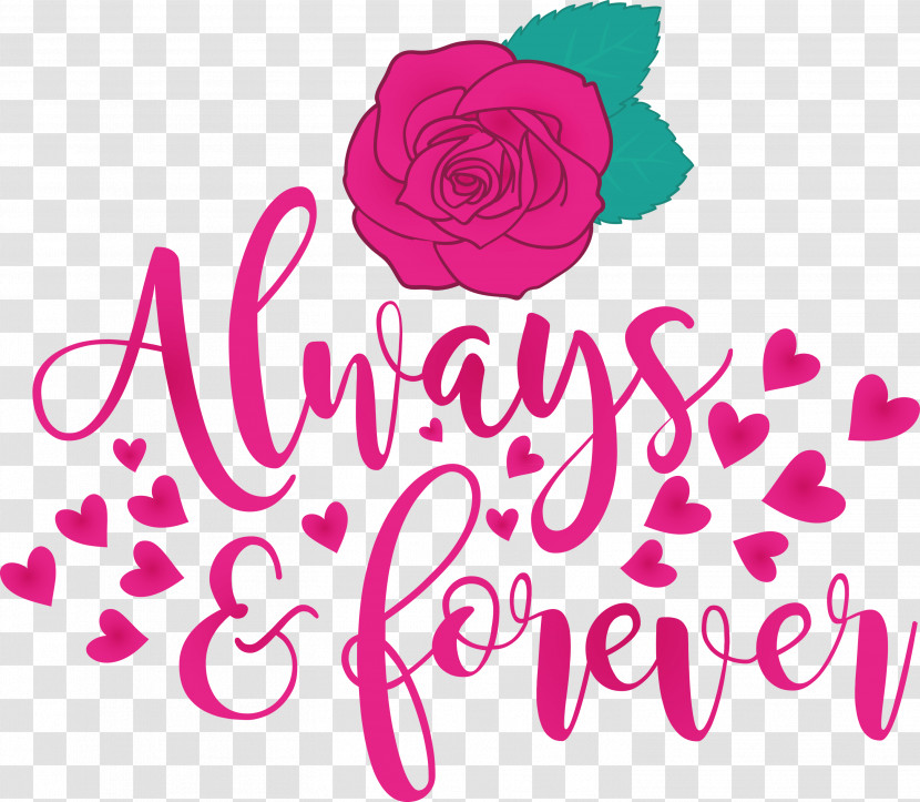 Valentines Day Always And Forever Transparent PNG