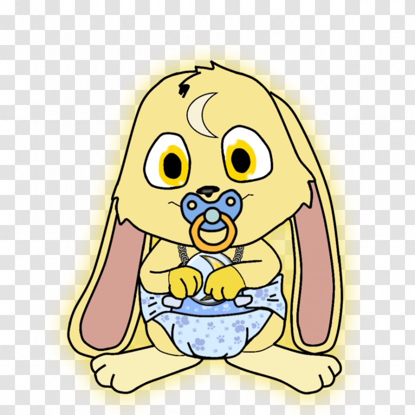 Cream The Rabbit Cartoon Fan Art Clip - Bunny Yellow Moon Transparent PNG