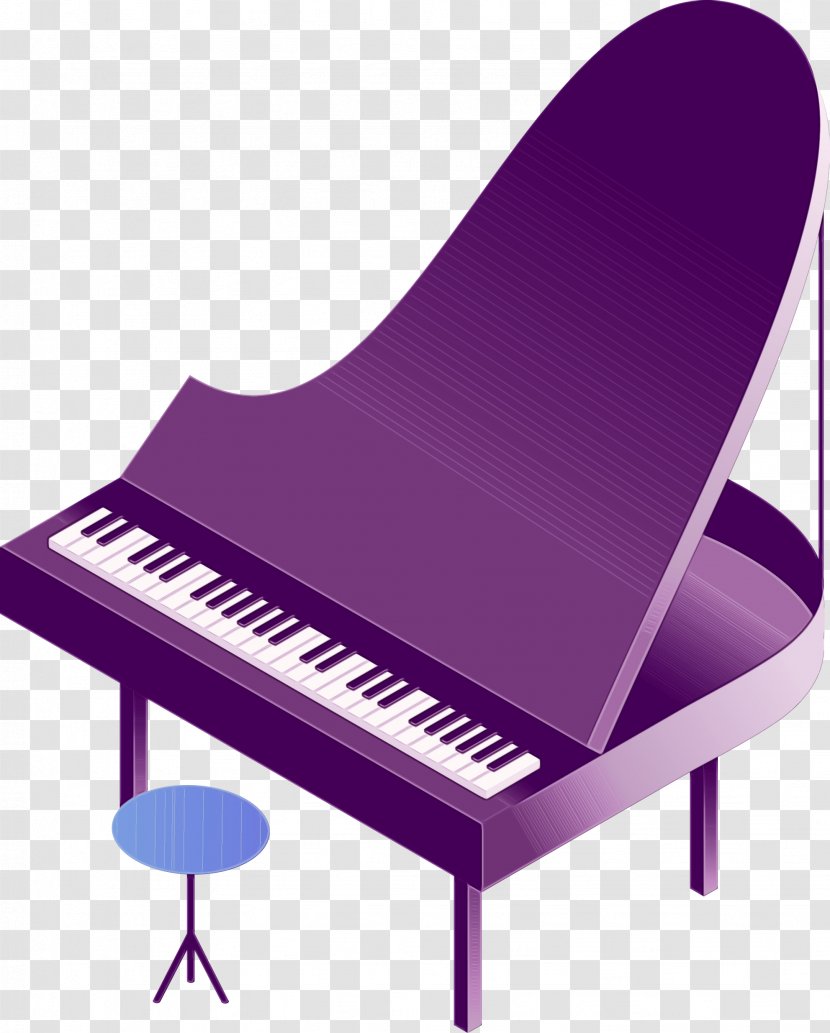 Piano Keyboard Electronic Instrument Fortepiano Technology - Purple Digital Transparent PNG