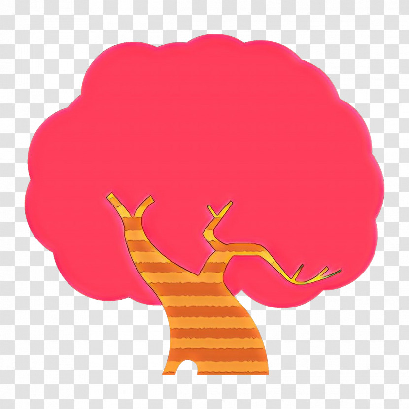 Red Pink Cartoon Material Property Tree Transparent PNG