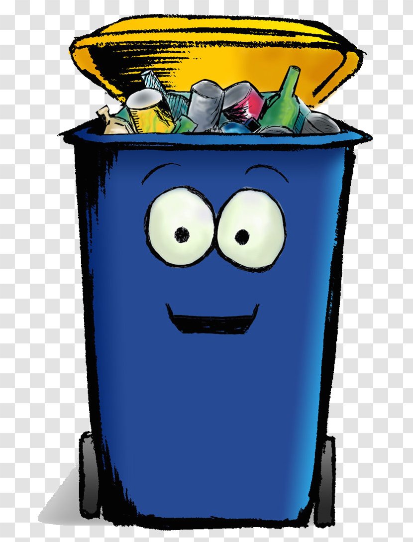 Rubbish Bins & Waste Paper Baskets Cartoon Recycling Bin Clip Art - Containment - Natural Environment Transparent PNG