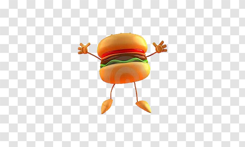 Hamburger Cheeseburger Cartoon Royalty-free Stock Illustration - Orange - Crab Fort Design Transparent PNG