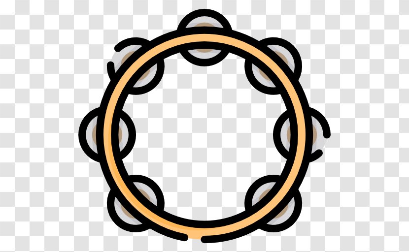 Tambourine Musical Instruments Percussion - Silhouette Transparent PNG