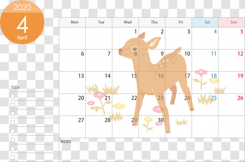 April 2020 Calendar April Calendar 2020 Calendar Transparent PNG