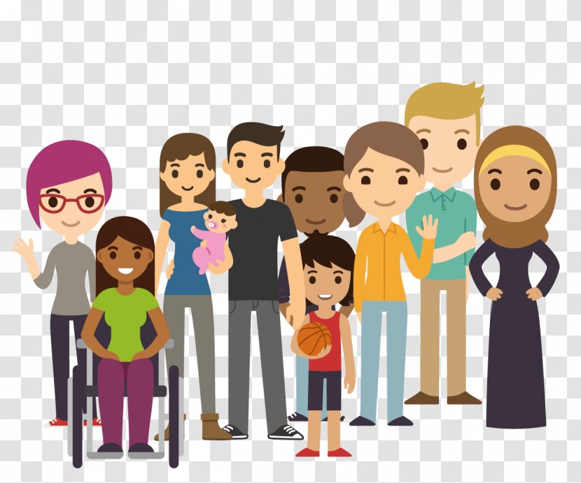 Group Of People Background - Social - Crowd Gesture Transparent PNG
