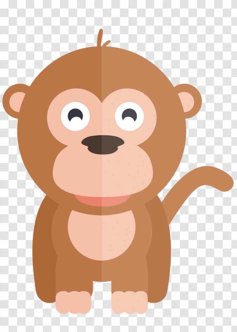 Monkey Clip Art - Flat Design - Cartoon Transparent PNG