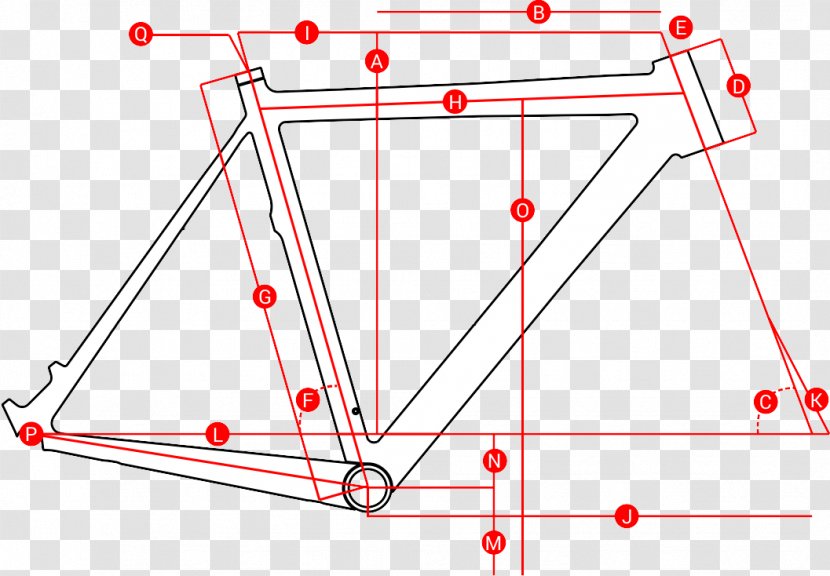 Bicycle Frames Head Tube Shimano Geometry - Geometri Transparent PNG