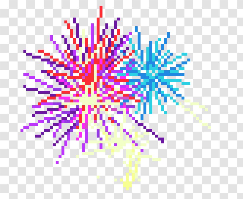 Pixel Art Fireworks - Diagram Transparent PNG