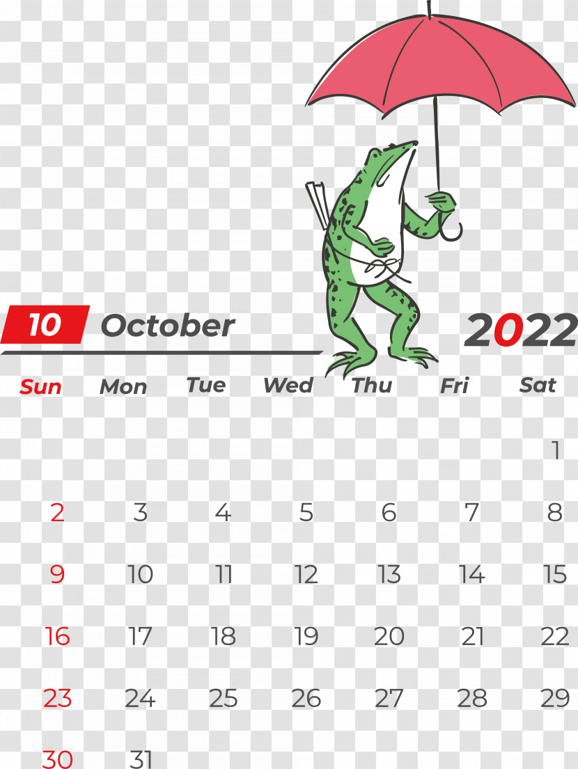 World Frog Day Cartoon Calendar 2020 Transparent PNG