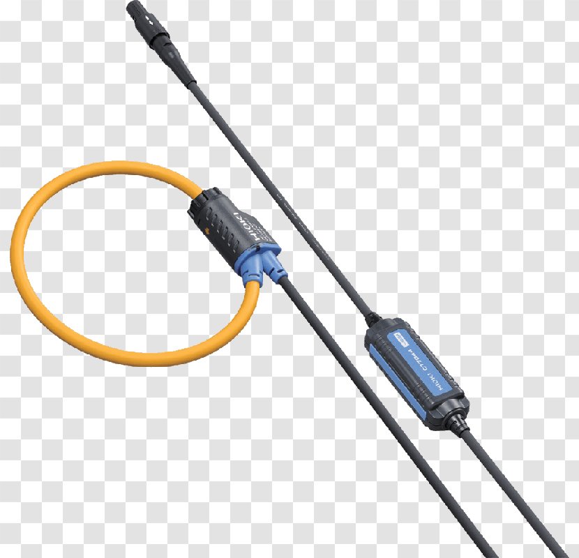 Hioki E.E. Corporation Current Clamp Measurement Sensor Electrical Cable - Alkaline Wave Transparent PNG