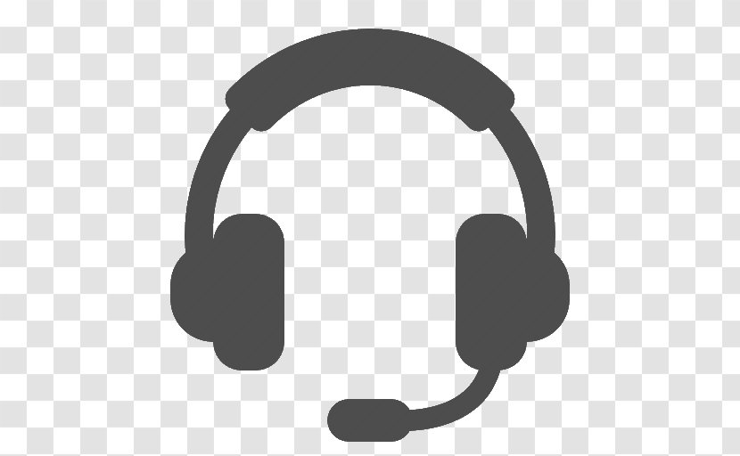 Microphone Headphones Headset Mobile Phones - Silhouette - Mic Transparent PNG