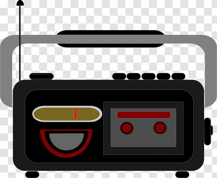 Golden Age Of Radio Compact Cassette Tape Recorder Clip Art - Receiver Transparent PNG