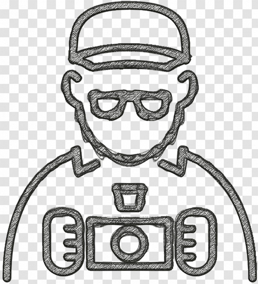 Photographer With Cap And Glasses Icon People Working Icon Tourist Icon Transparent PNG