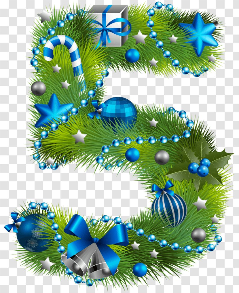 Christmas Day Number Image Tree - Theme Numbers Transparent PNG