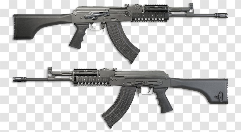 AK-74 AK-47 Firearm Weapon Airsoft Guns - Cartoon - Semi-automatic Transparent PNG