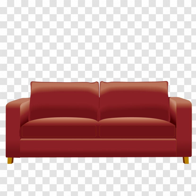 Sofa Bed Furniture Couch - Loveseat - Vector Upscale Transparent PNG