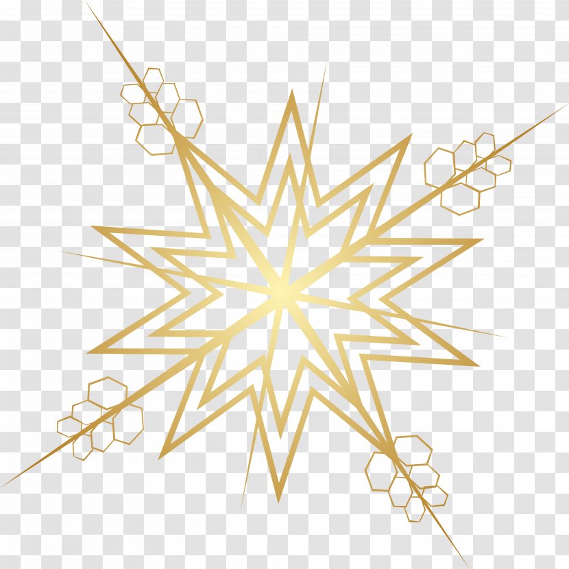 Pentagram Pentacle Classical Element Symbol Wicca - Snowflake Transparent PNG