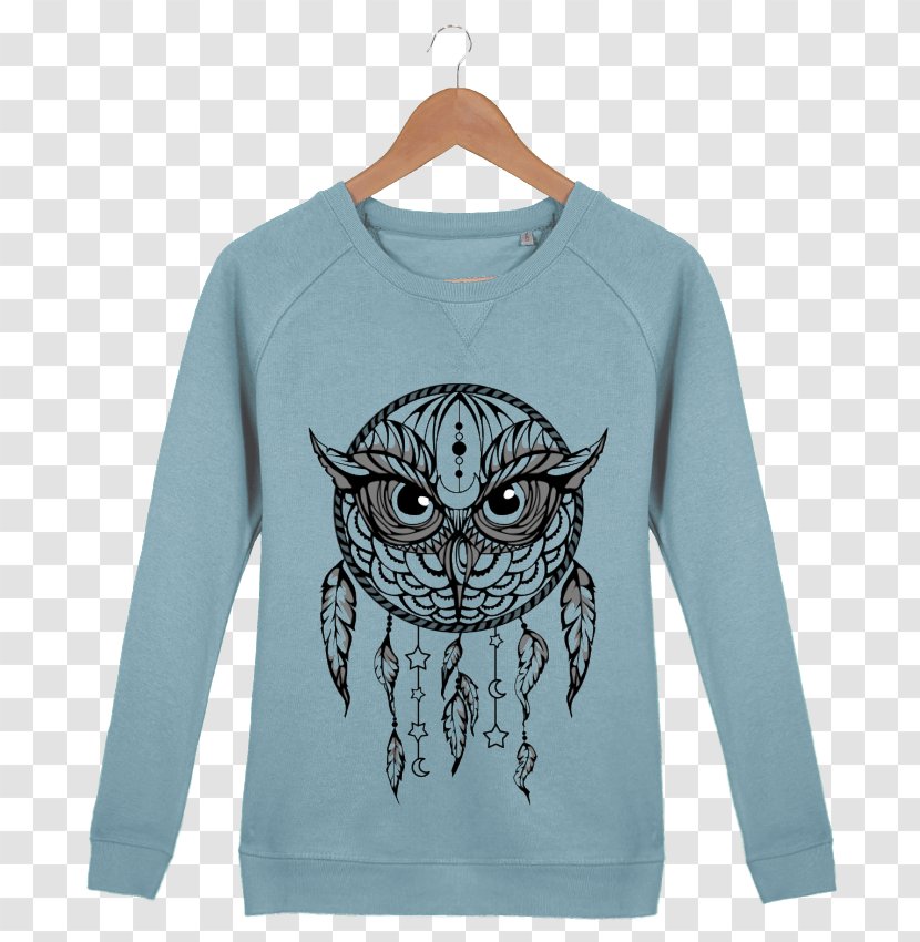 T-shirt Bag Bluza Dream Unisex - Owl - Blue Plumeria Pull Image Printing Free Transparent PNG