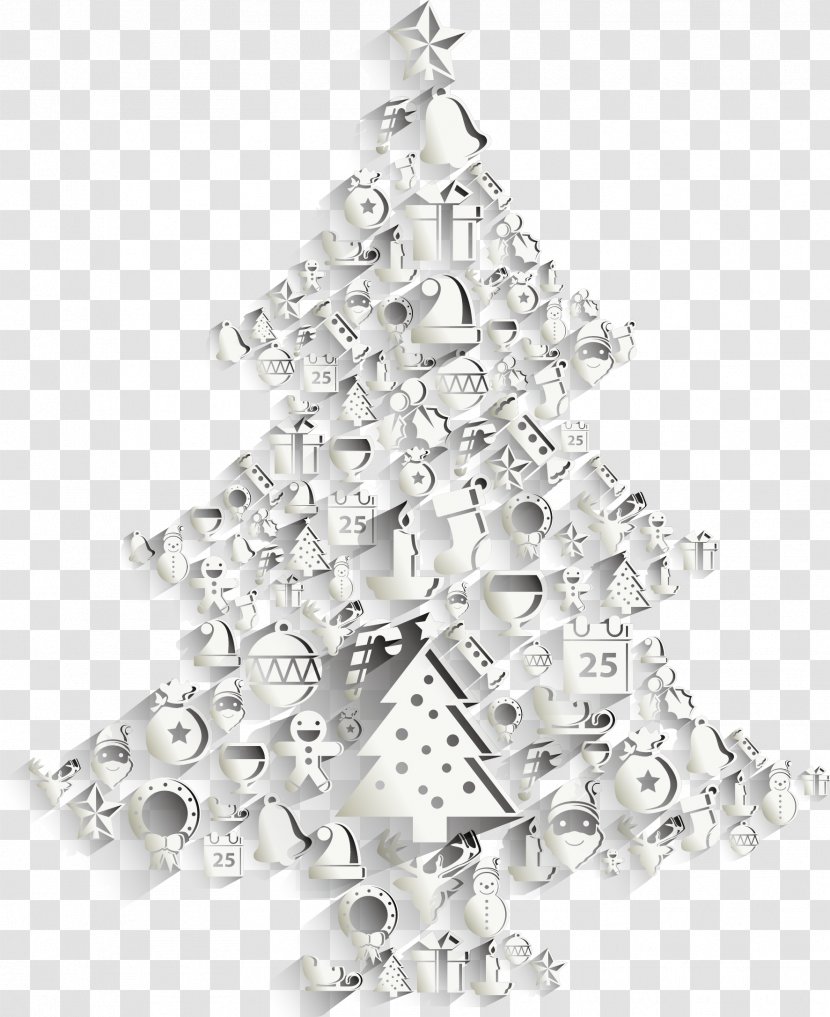 Christmas Tree Paper Chandelier Crystal - Material - Vector Transparent PNG