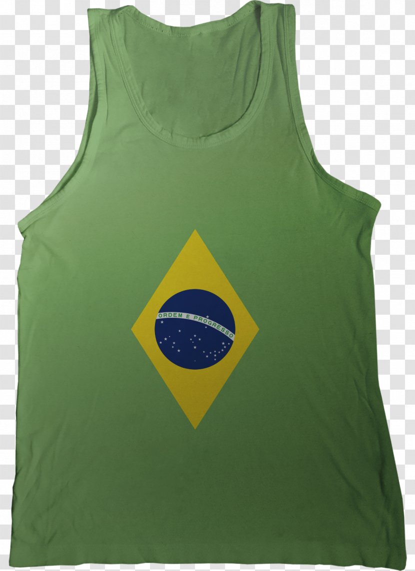 Flag Of Brazil T-shirt Gilets Green - Sleeveless Shirt - Argentina Banner Transparent PNG