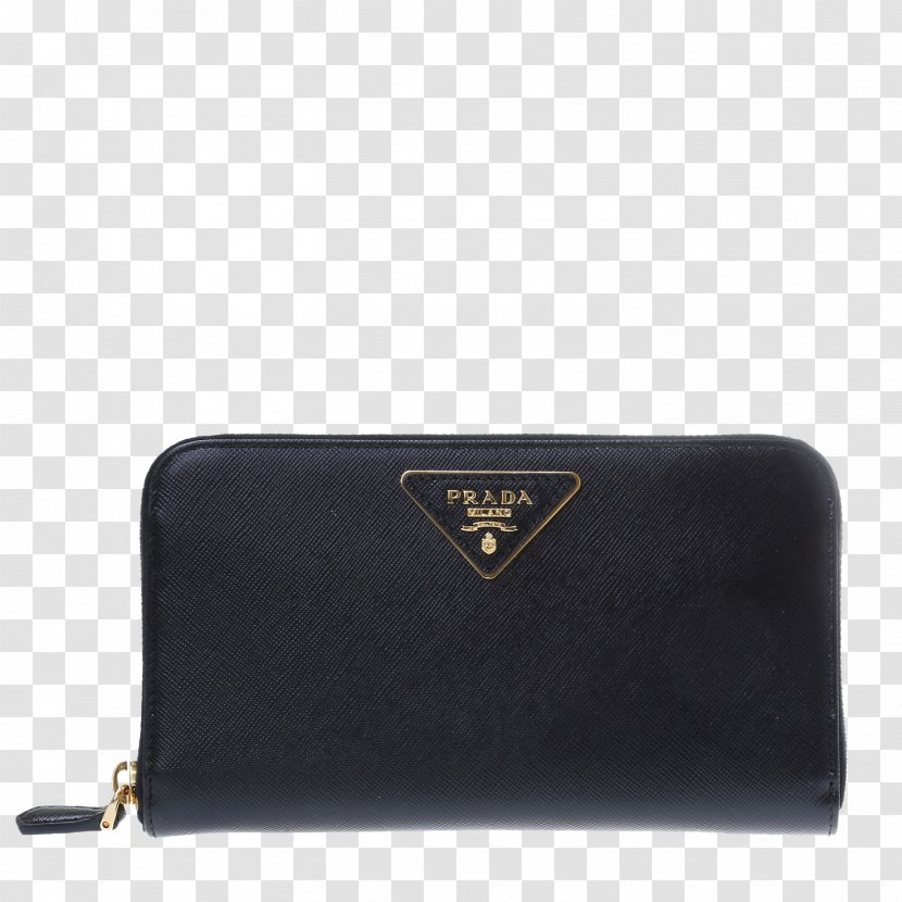 Wallet Handbag Leather Zipper - Bag - PRADA Prada Black Transparent PNG