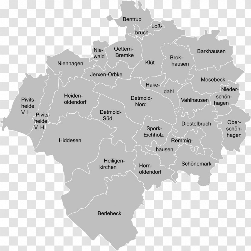 Detmold Lemgo Quarter Bad Salzuflen Map Transparent PNG