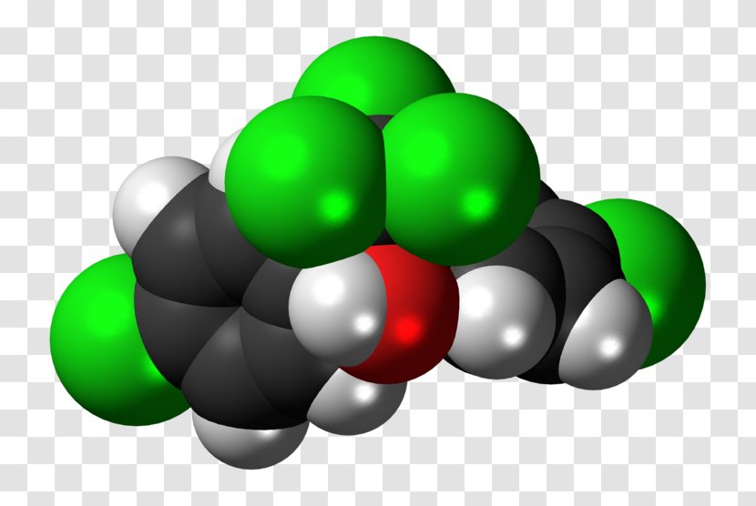 Insecticide Sphere Space-filling Model Dicofol Ball-and-stick - Molecular Geometry Transparent PNG